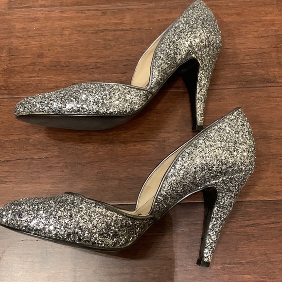 Nine West heels silver shoes 7M - Picture 2 of 5